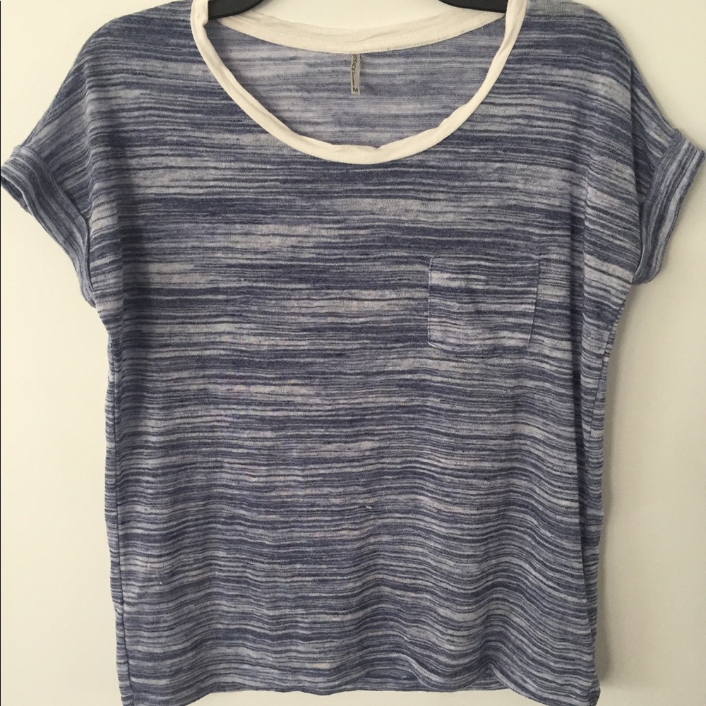 Blue/white striped shirt